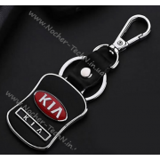 Авто брелок КІА (KIA) на ключі зі шкір.вставкою, автомобільні брелоки на подарунок